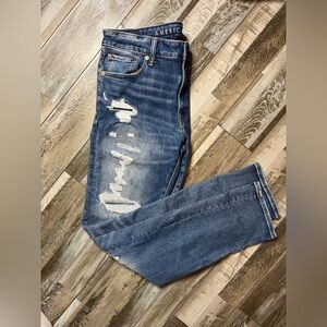 American Eagle Outfitters Men's Faded Blue Jeans